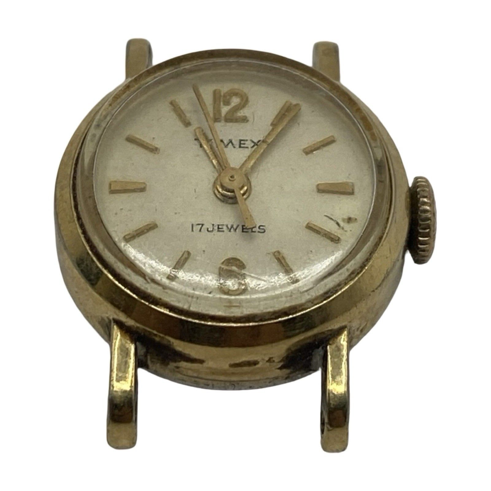 Vintage Timex Ladies Mechanical 17 Jewels Gold Tone Watch Running
